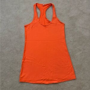 lululemon athletica cool racerback tank orange size 6
